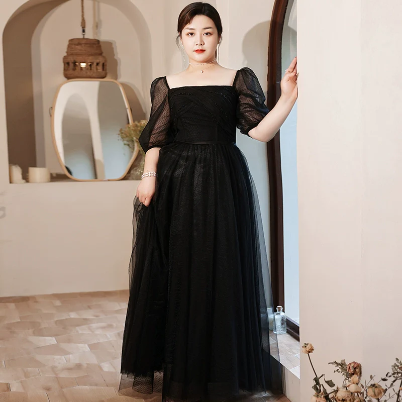 Elite Black French Evening Dress - Image 6