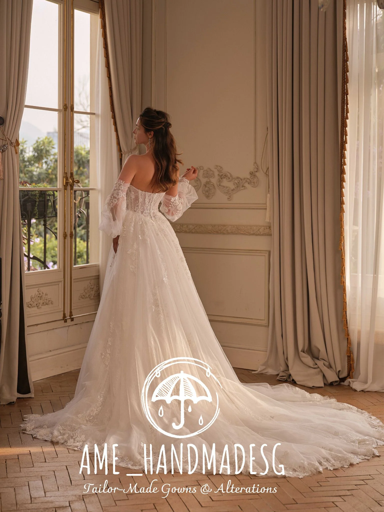 Timeless Whisper: A Romantic Handcrafted Bridal Gown - Image 2