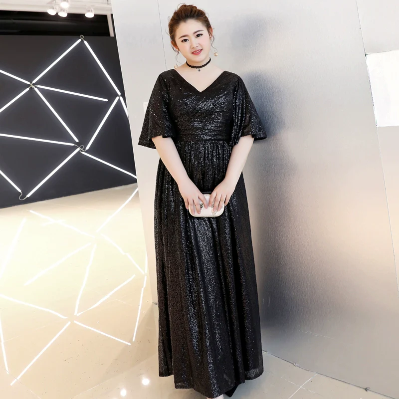 Evening Dress Black Plus Size Fitted - Image 6