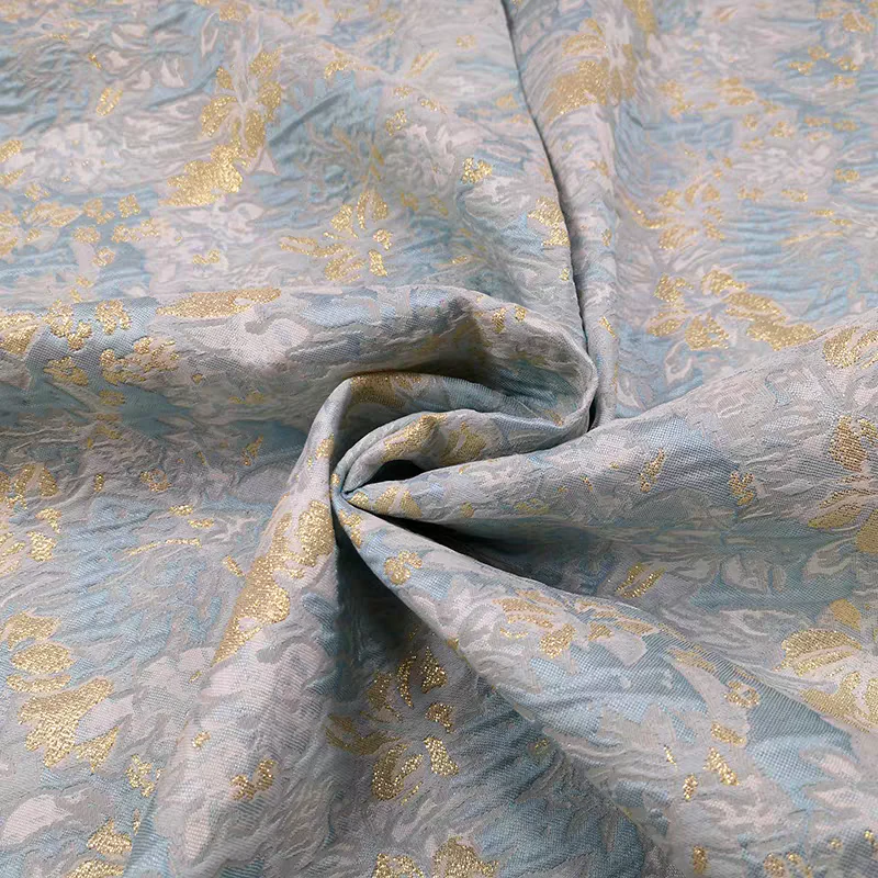 FAB-BROC-010 European imported jacquard windbreaker fabric spring and autumn high-end dress brocade clothing handmade bag fabric diy - Image 4