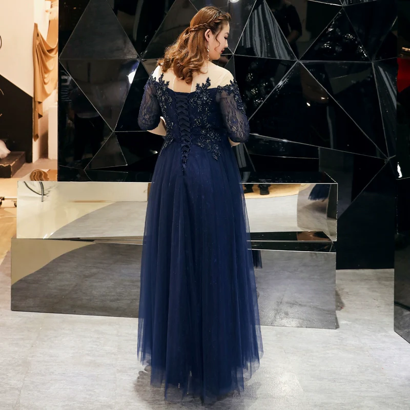 French Style Plus Size Evening Dress - Image 4