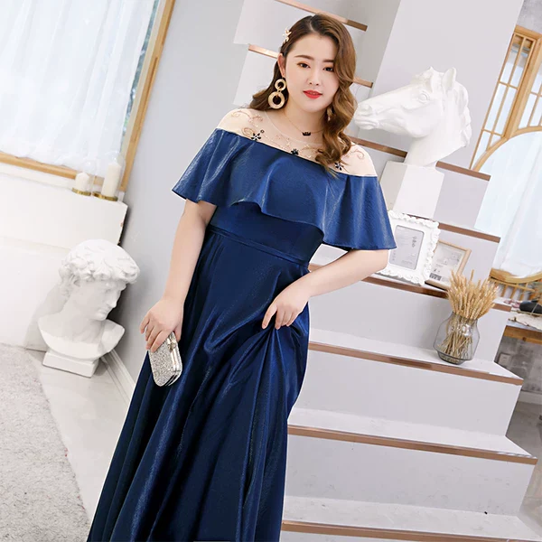 French Style Plus Size Evening Dress - Image 2
