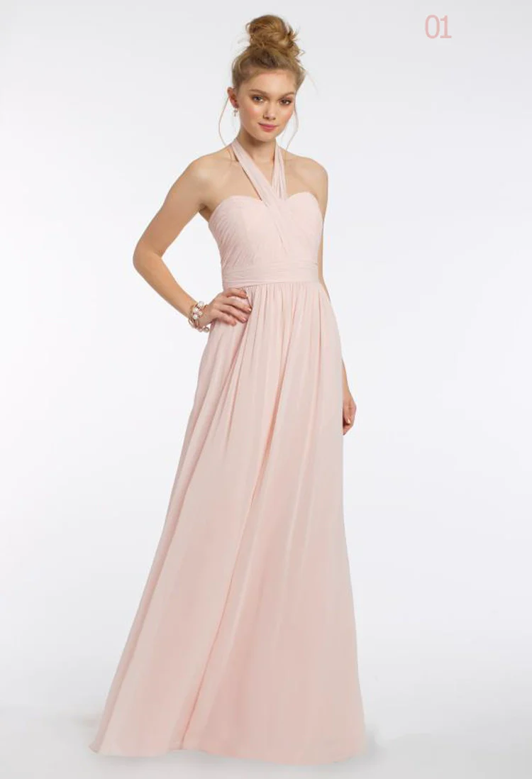 Fuchsia Long Bridesmaid Dress - Image 15