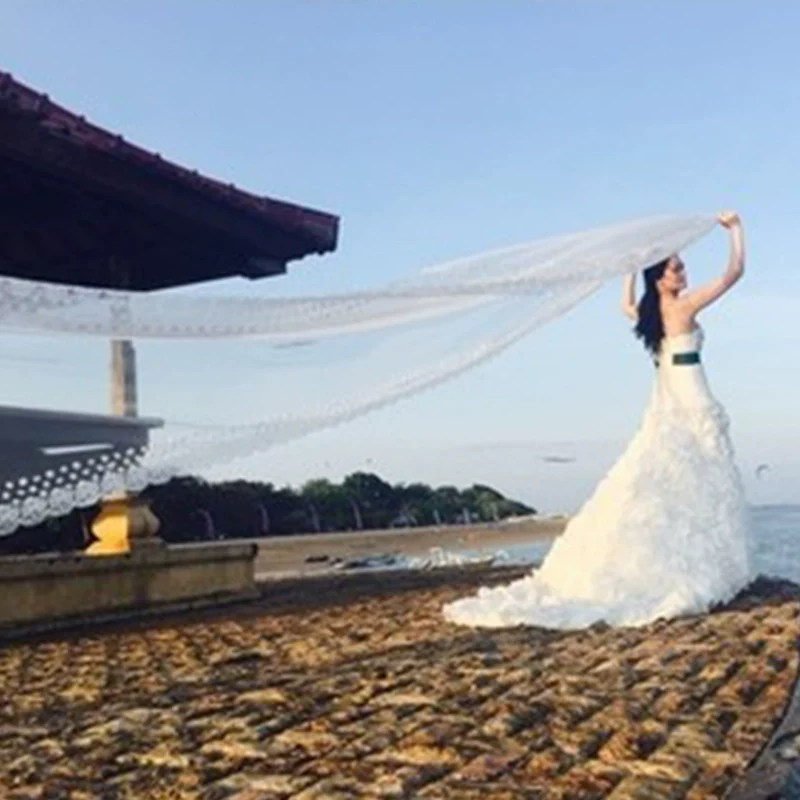 Korean Bride Extra Long Veil - Image 2