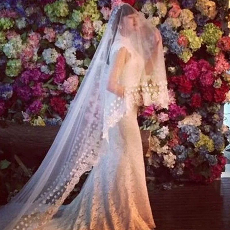 Korean Bride Extra Long Veil - Image 3