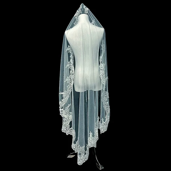 Korean Style Lace Wedding Veil - Image 3