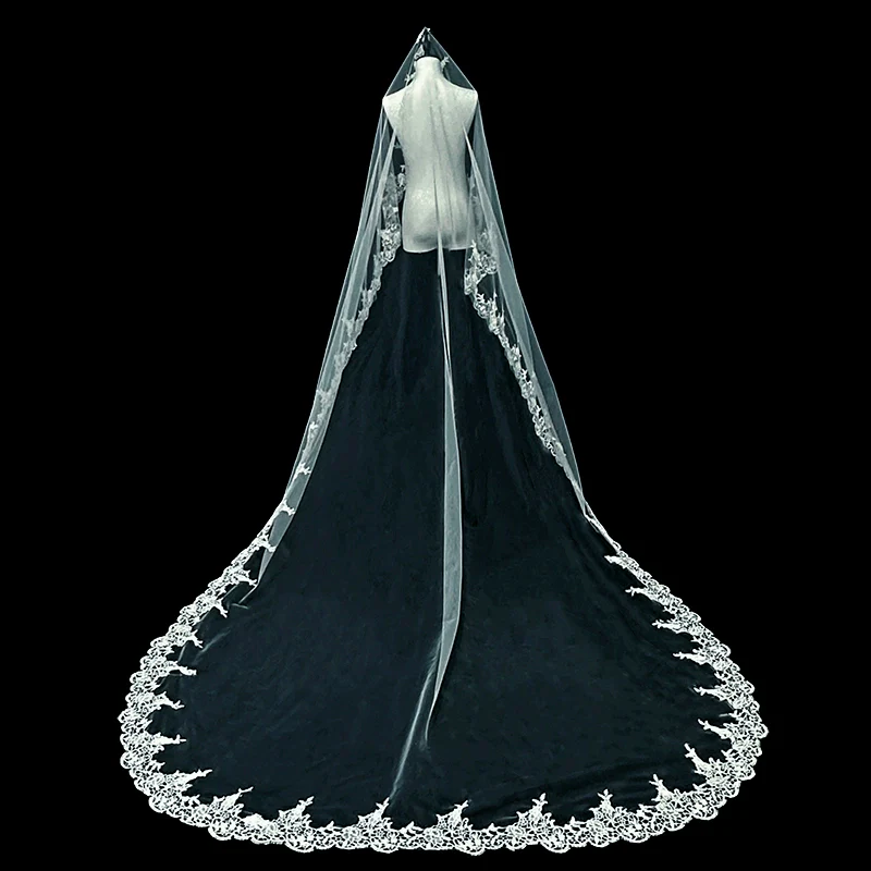 Korean Style Lace Wedding Veil - Image 9