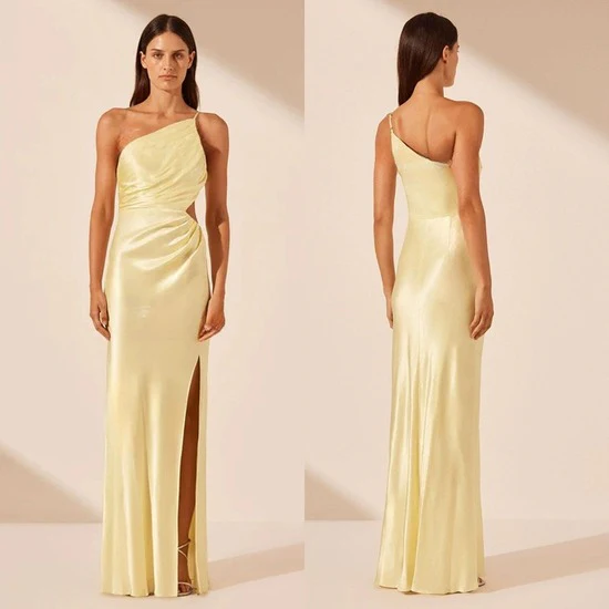 Ladies Elegant Satin Dress - Image 13
