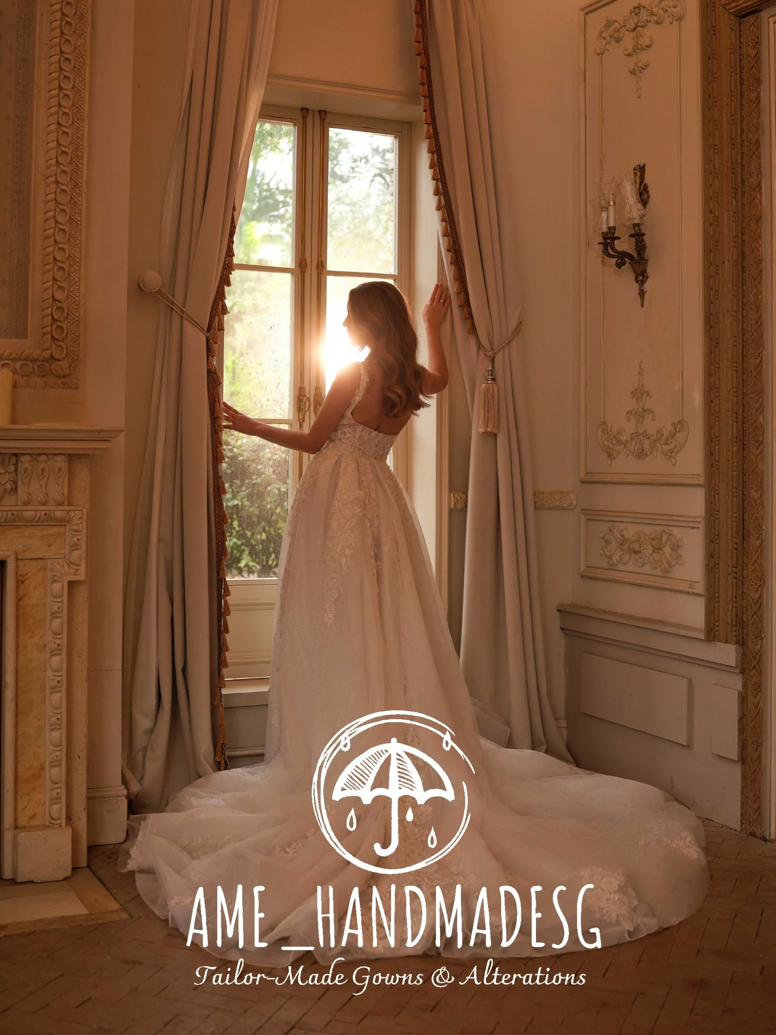 Bold Romance: A Contemporary Lace Bridal Gown with Slitv - Image 2