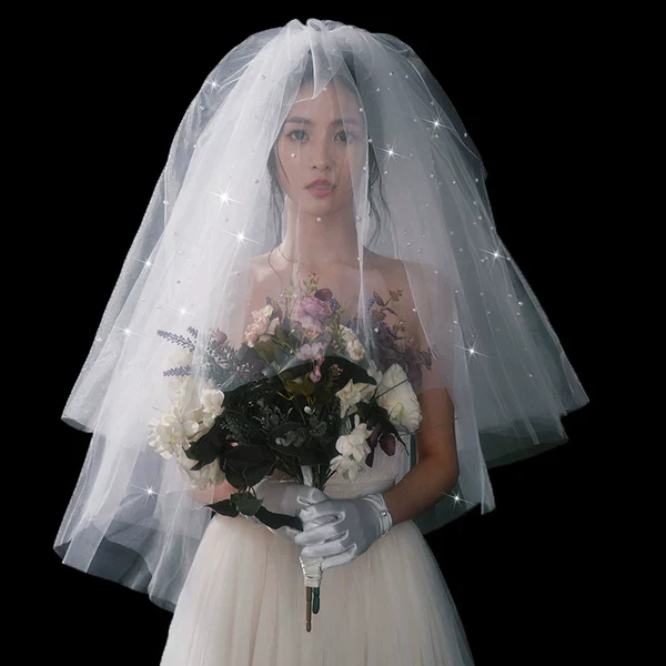 Pearl Hair Accessory Wedding Veil - Image 2