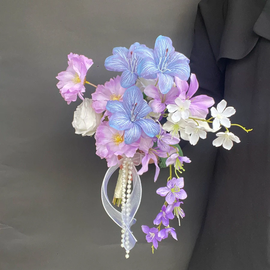 Premium Hand-held Artificial Flower Bouquet – 45×30 cm Color for Weddings - Image 6