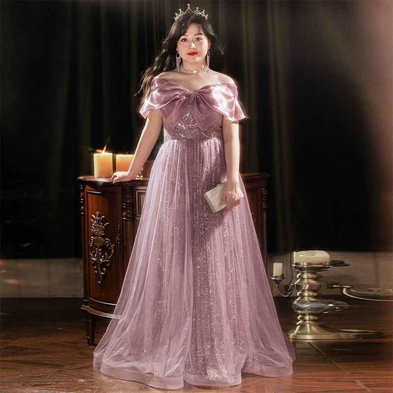 Purple Evening Dress - Image 2