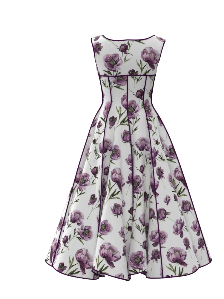 Retro Nordic One‑Shoulder Women's Dress – Paper‑Pattern Pleated Skirt - Image 4