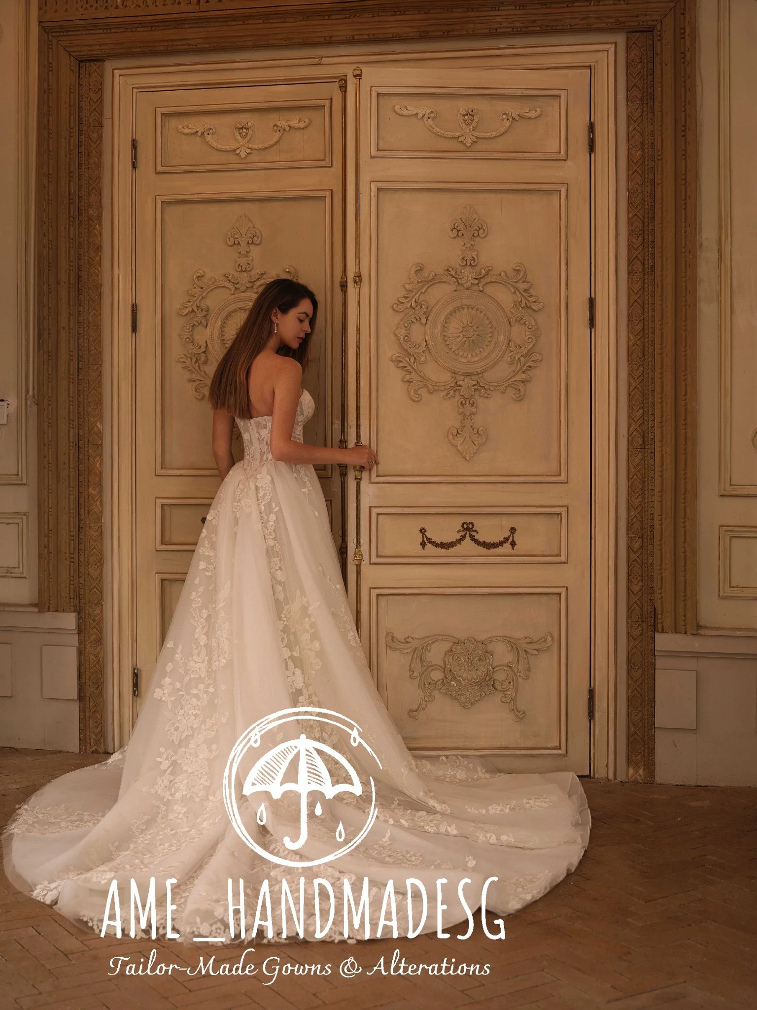 Eternal Grace: A Romantic Corset Lace Ball Gown - Image 2