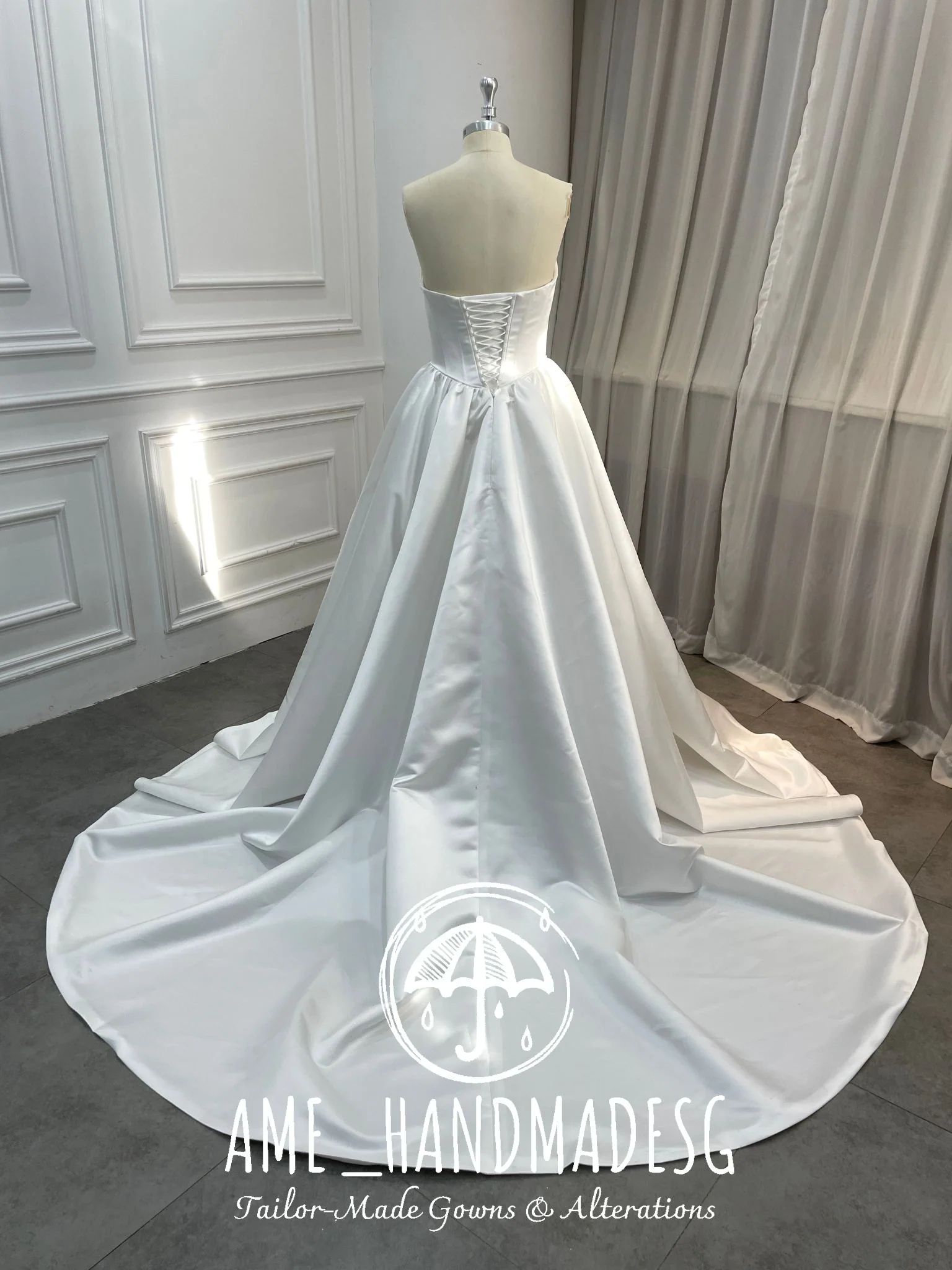 Graceful Promise — A Classic Satin Bridal Gown - Image 2