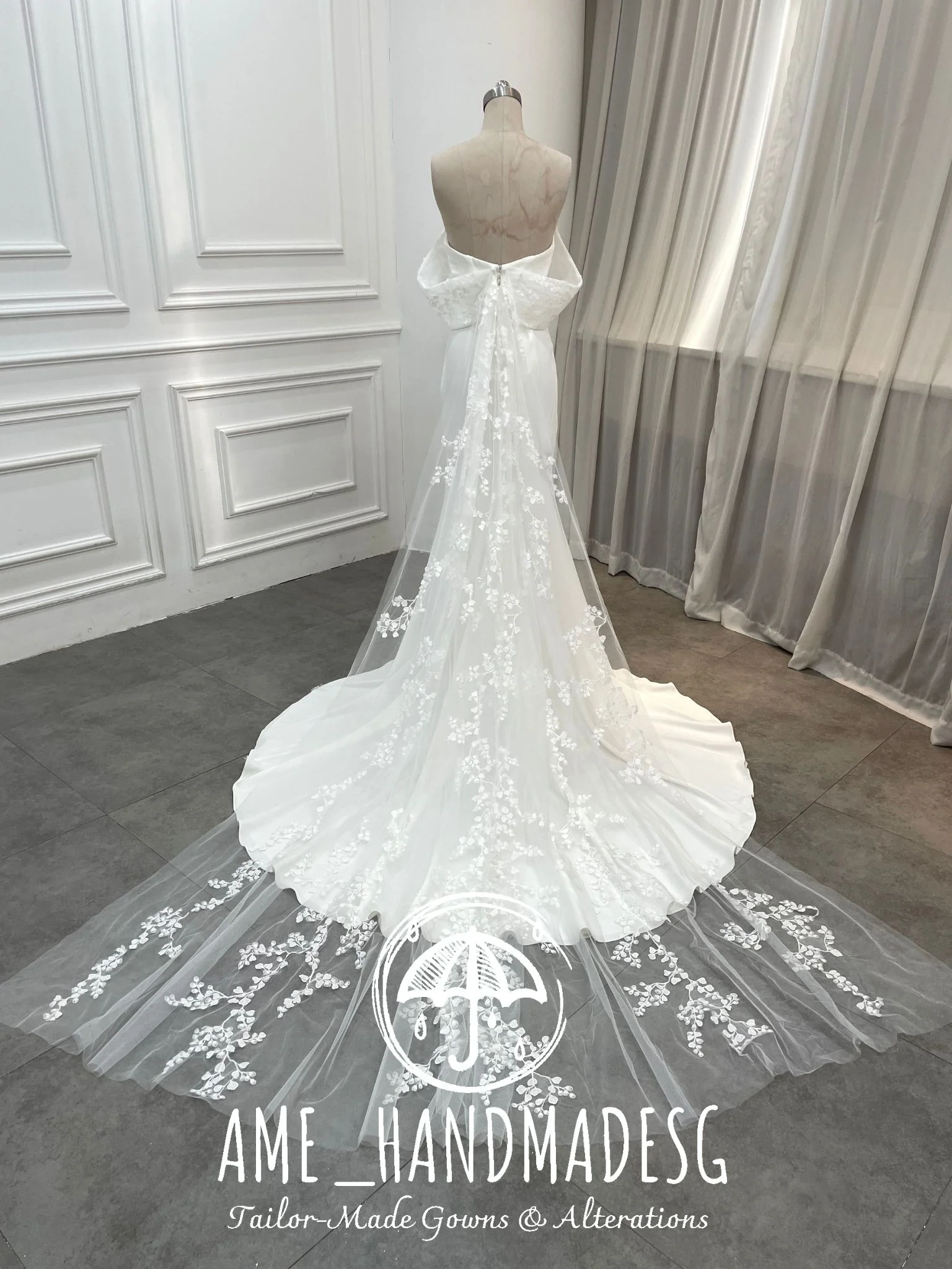 Pure Devotion — A Modern Off-Shoulder Bridal Gown - Image 2