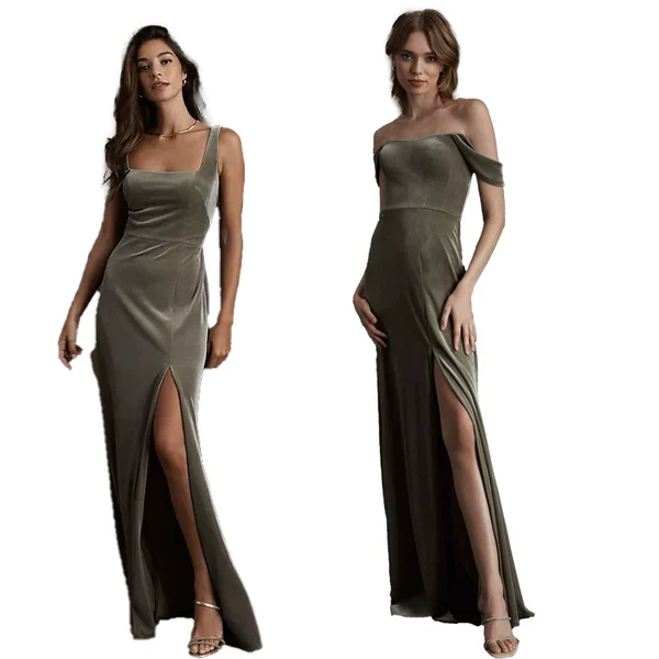 Velvet Bridesmaid Dress - Image 5