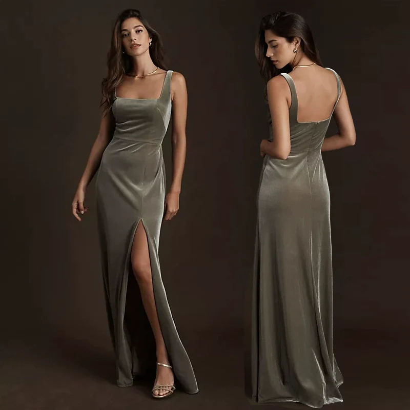 Velvet Bridesmaid Dress - Image 7