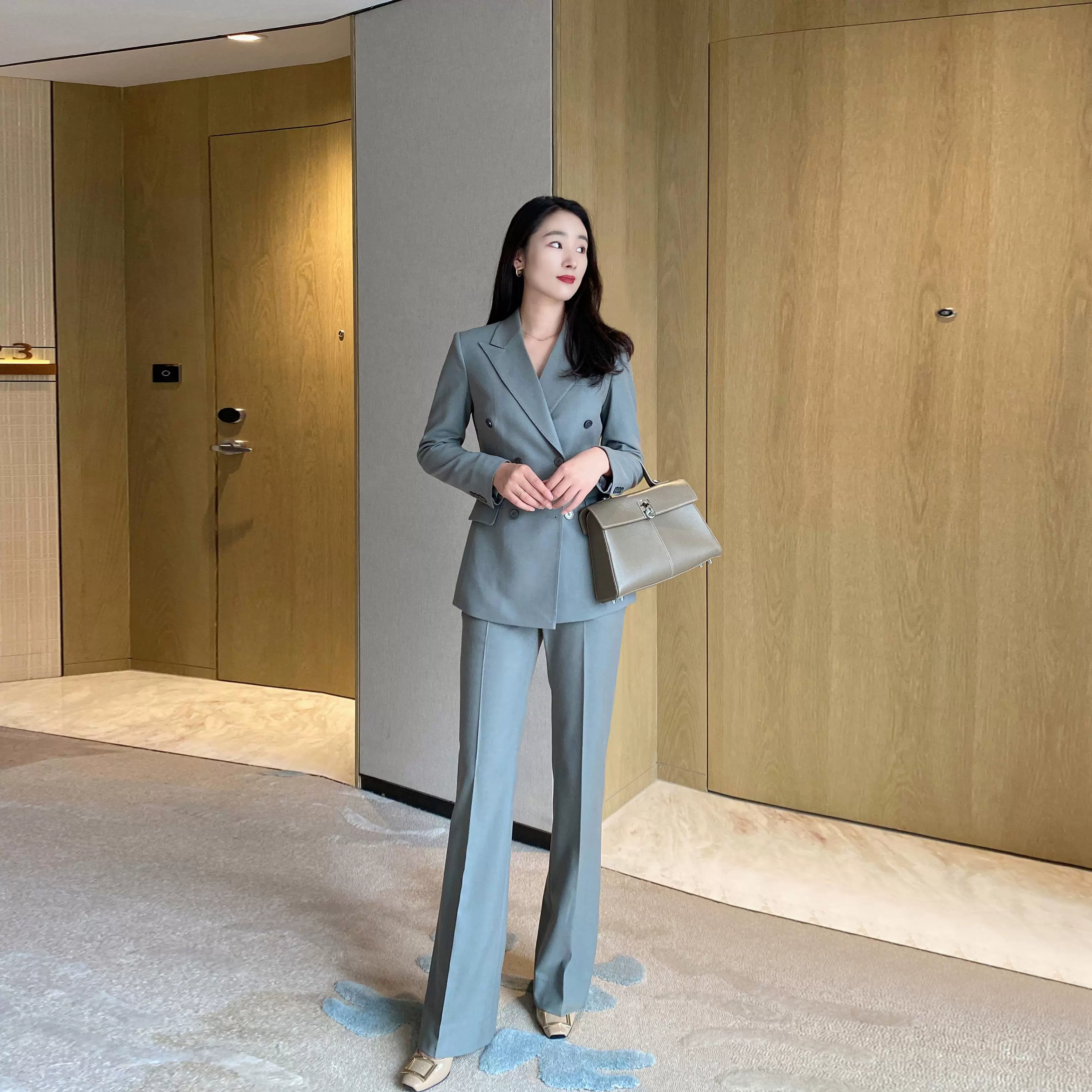 Warm Woolen Women's Suit Set - Slim Fit Elegant Design - Image 5