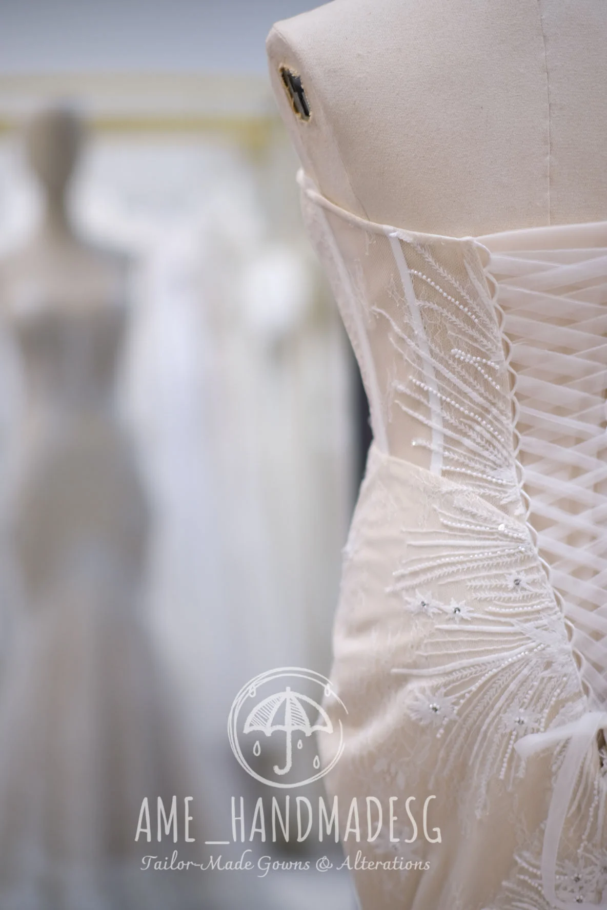 Lux Full Fabric Lace & Applique Wedding Gown | Ready-to-Wear - Image 3