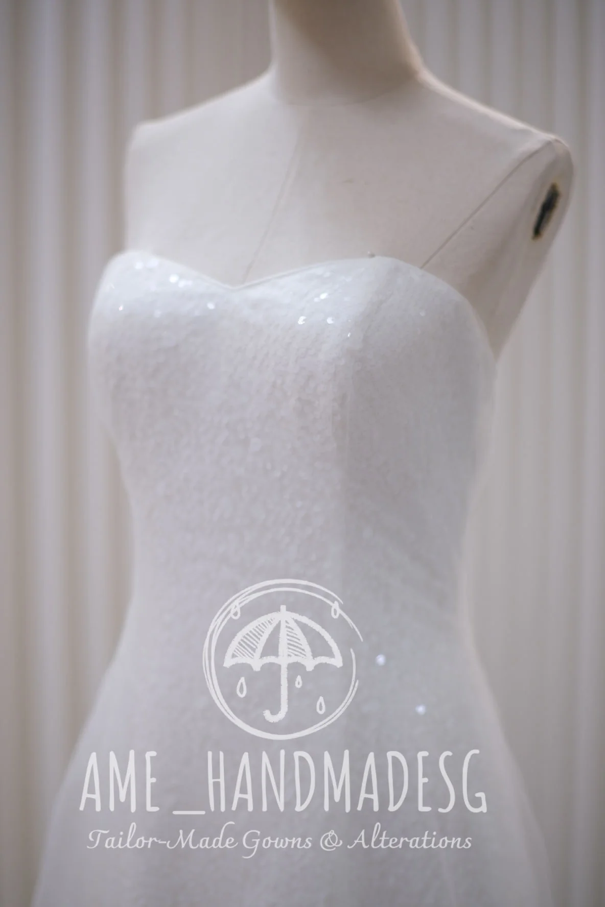 Lux Full Sequin Fabric Size M Wedding Gown | Ready-to-Wear - Image 4