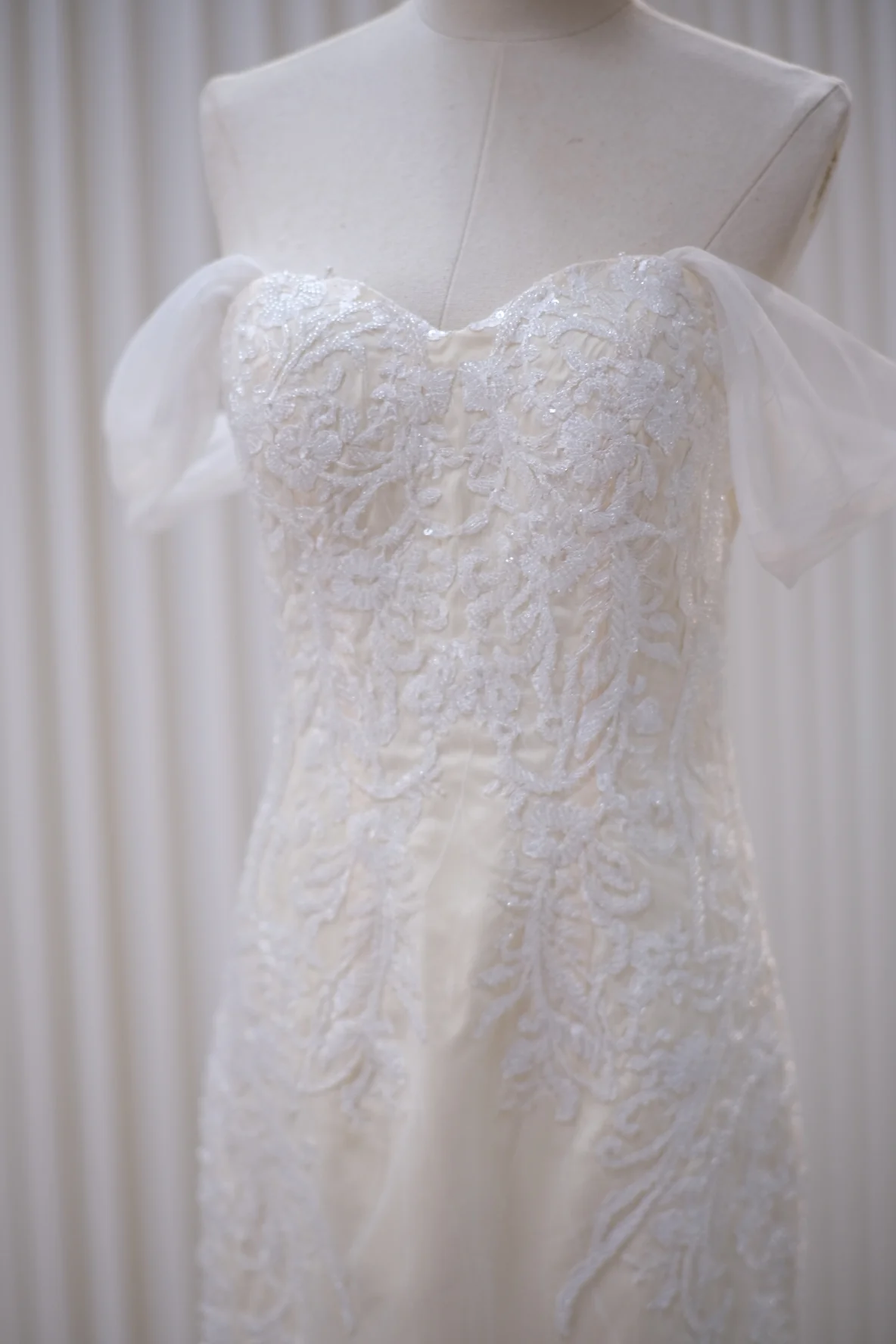 Premium Full Beaded Size S Wedding Gown | Ready-to-Wear - Image 4