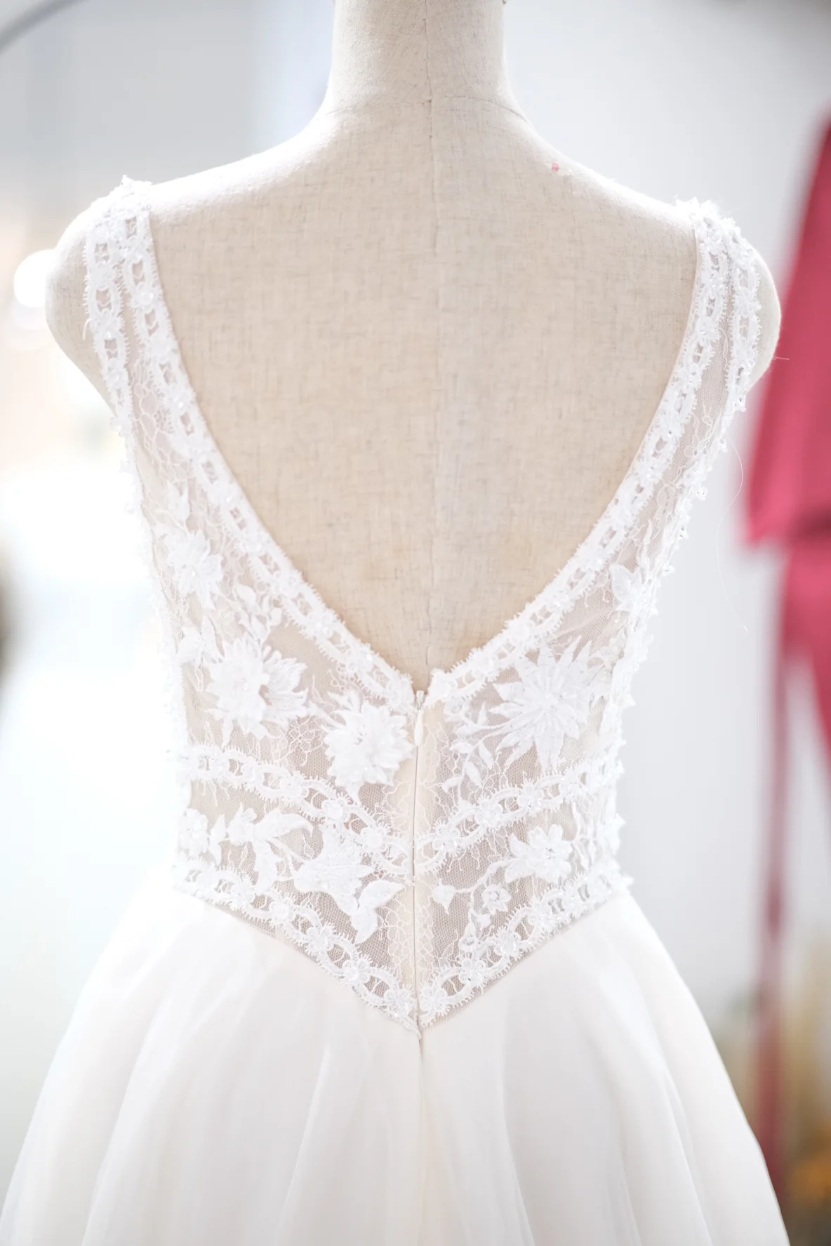 Lux Half Lace Beaded Size S Wedding Gown | Ready-to-Wear - Image 6