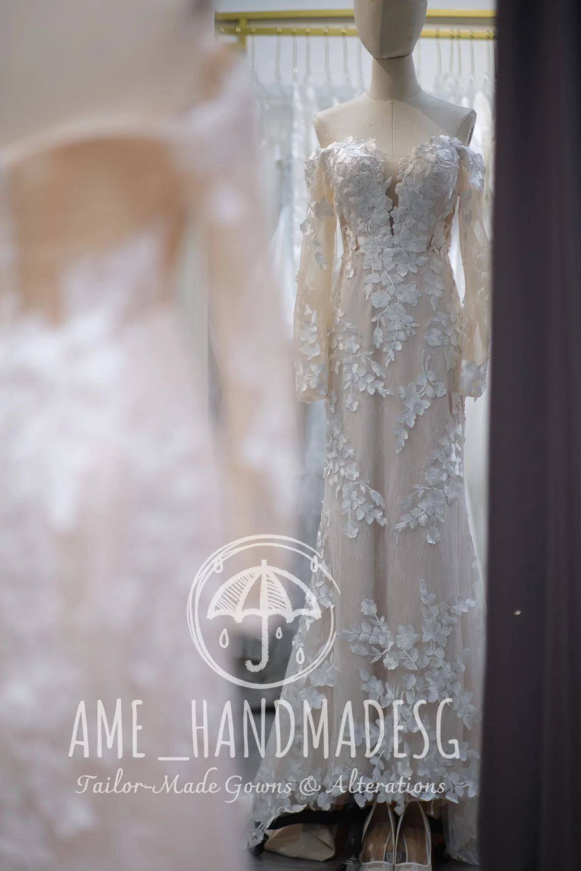 Premium Full Applique Lace Size M Wedding Gown | Ready-to-Wear - Image 2