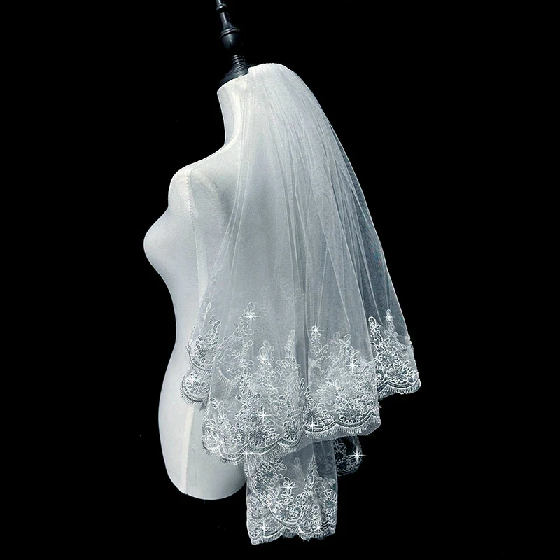 Wedding Veil Bride Marriage Double Layer - Image 2