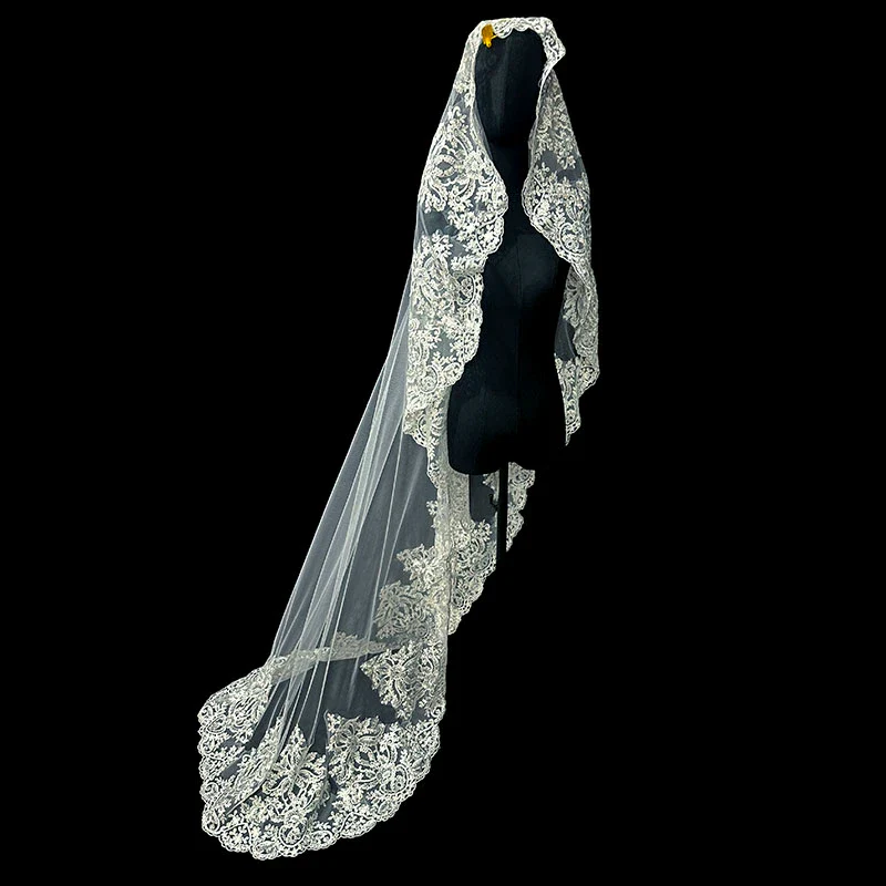 Wedding Veil Long Lace - Image 3