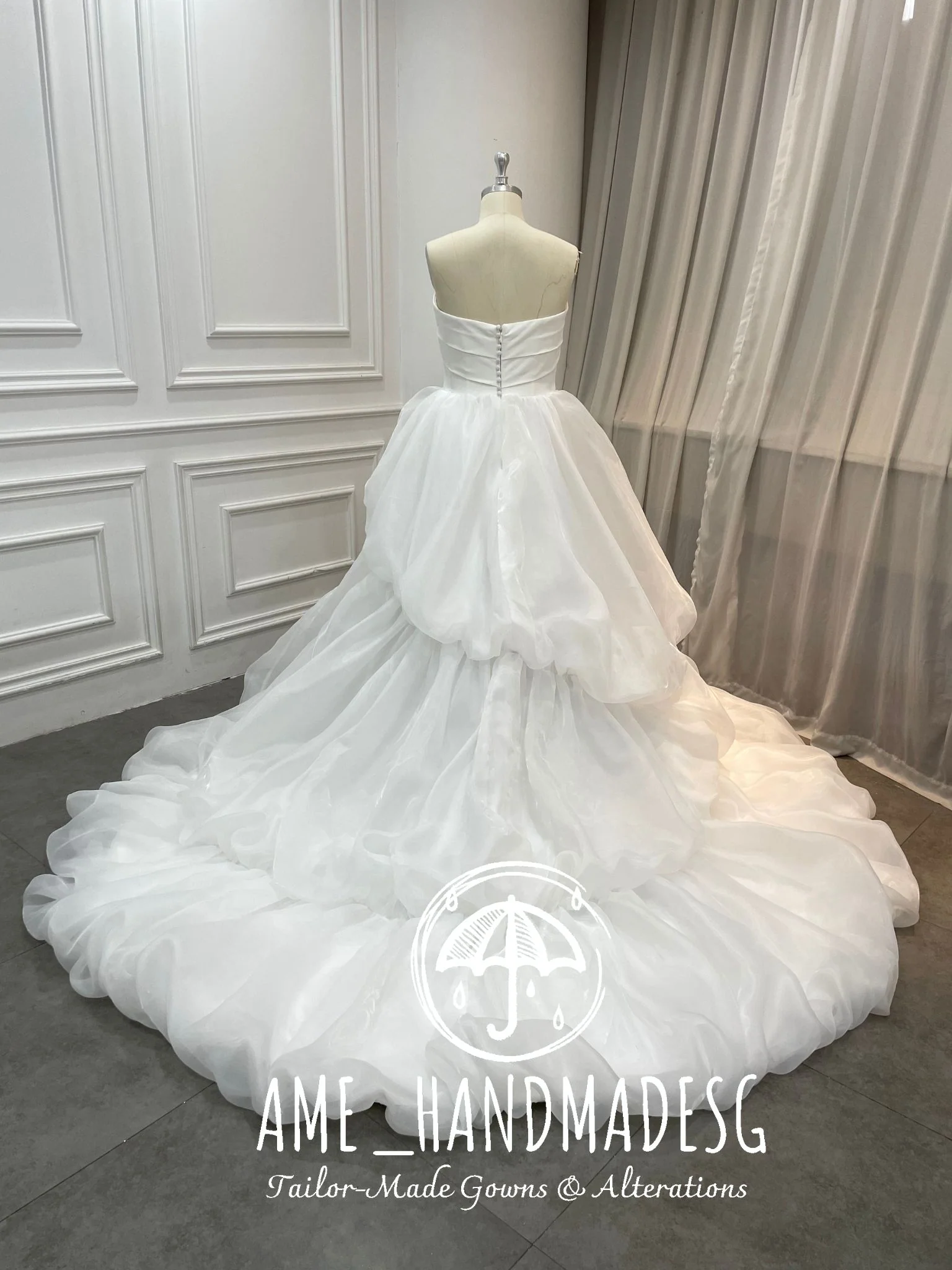 Cloud Reverie — Strapless Sculptural Tulle Ball Gown - Image 2