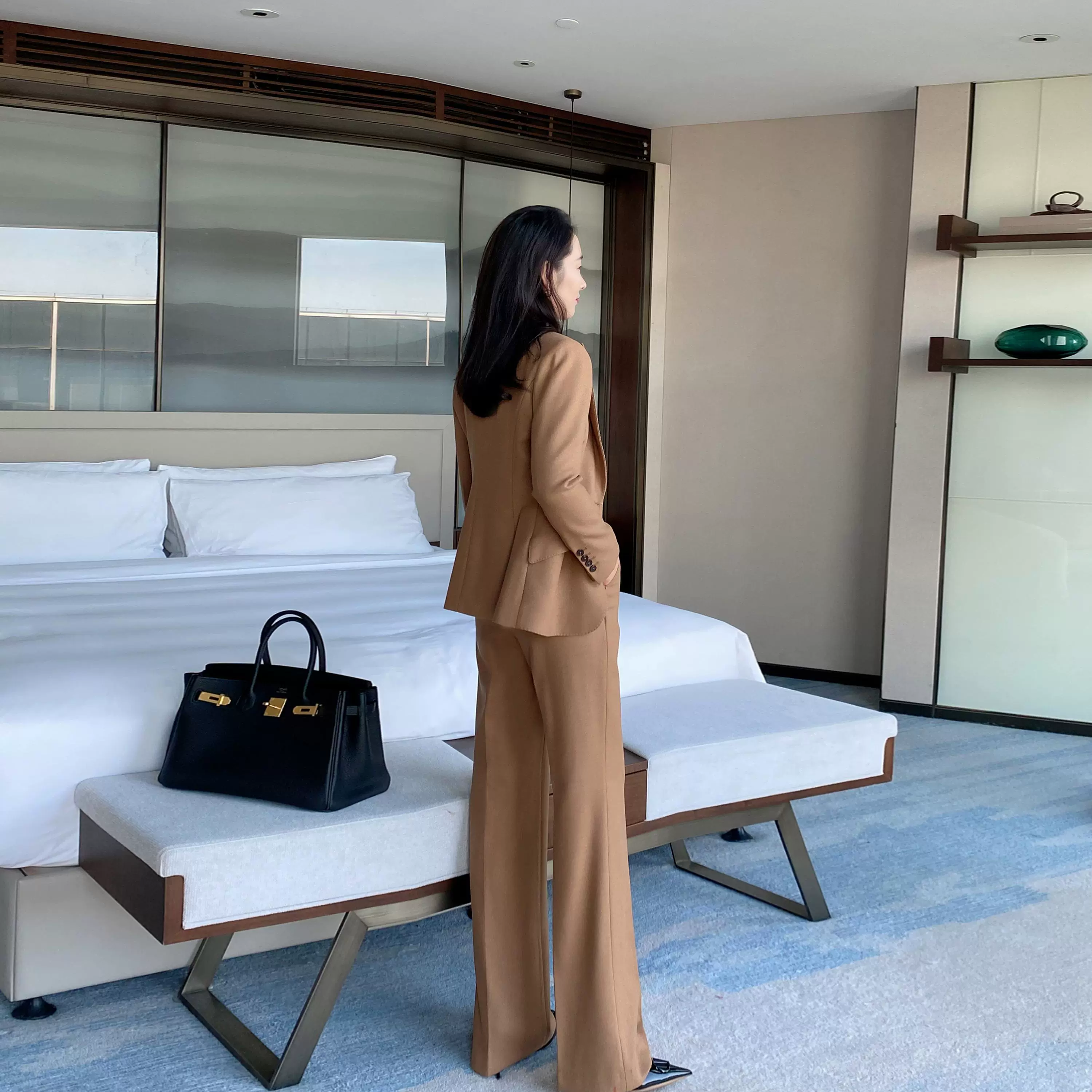 Winter Woolen Suit with Flared Trousers, Thick High-Quality Design - Image 3