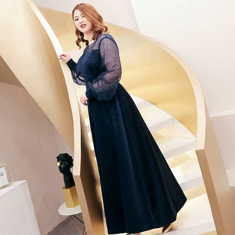 Women Elegant Long Sleeve A Line Dress - Image 2