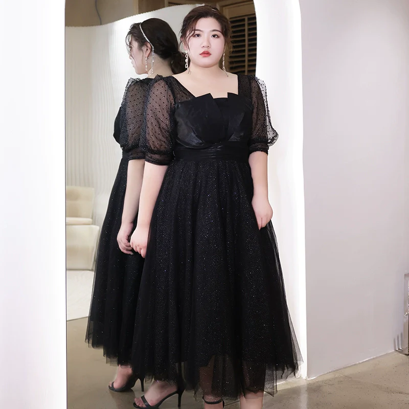 Women's Black Evening Dress - Image 6